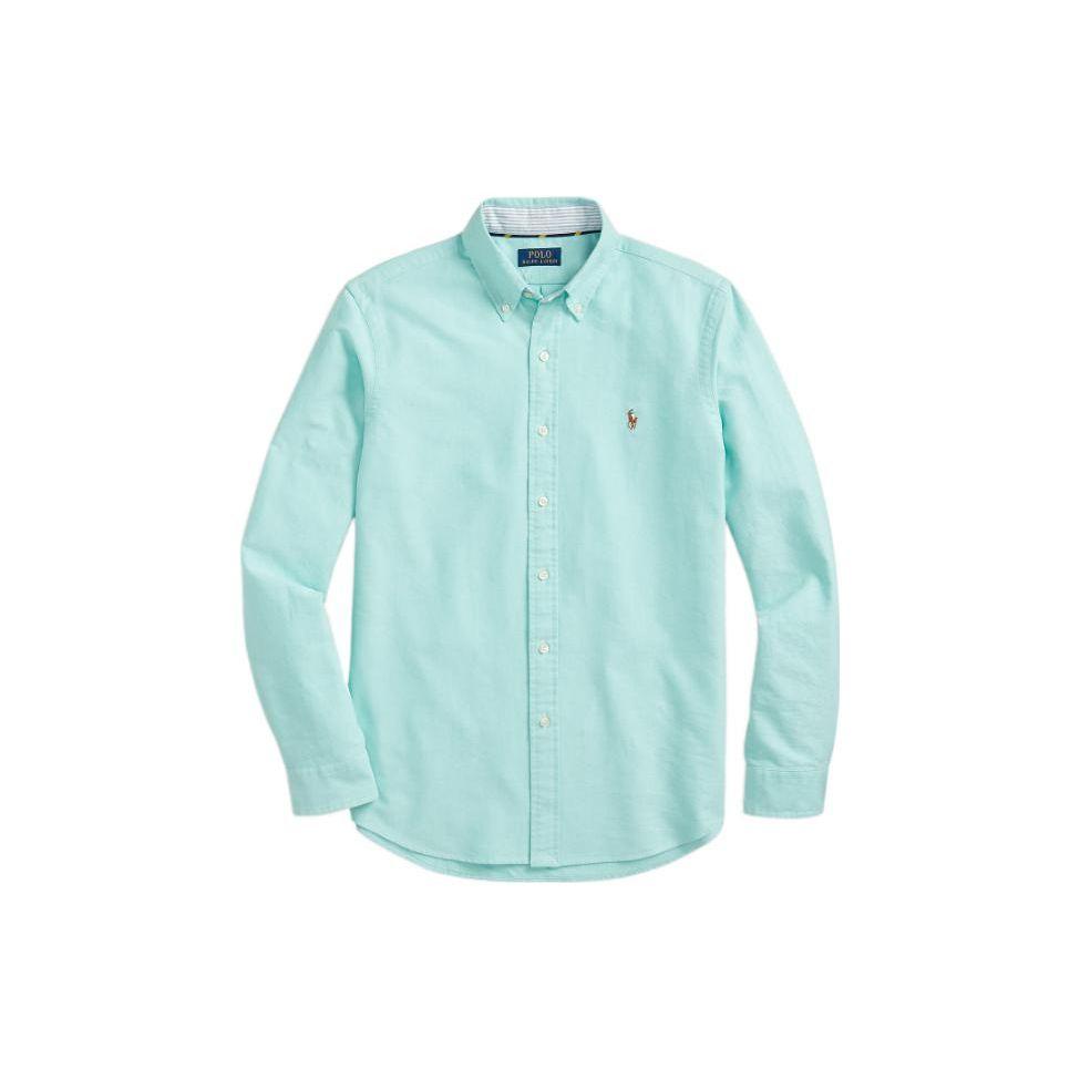 Polo Ralph Lauren SS23 Solid Color Long Sleeve Shirt Men shirts Green MNPOWOV16822814-300