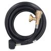 Fuel Gas Extension Hose 12ft with Pressure Gauge Leakage Detector Replacement for Tank BBQ Grill