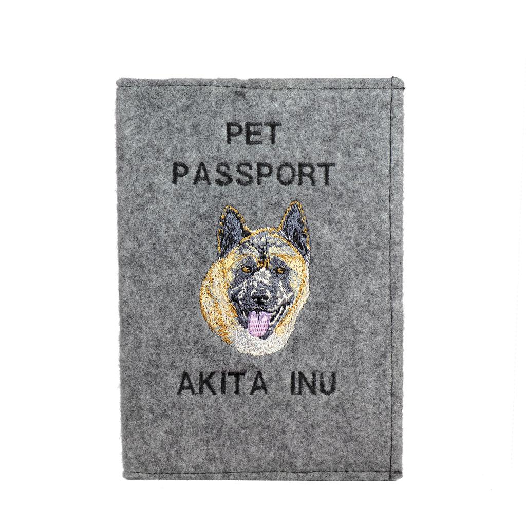 Akita, Akita Inu - Dog passport case, document case, gift for the traveller from the Art-Dog brand