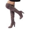 Plus Size Shoes for Women 35-43 Autumn Fashion Women High Heel Platform Pointed Toe Knee-high Boots Casual Women Boots