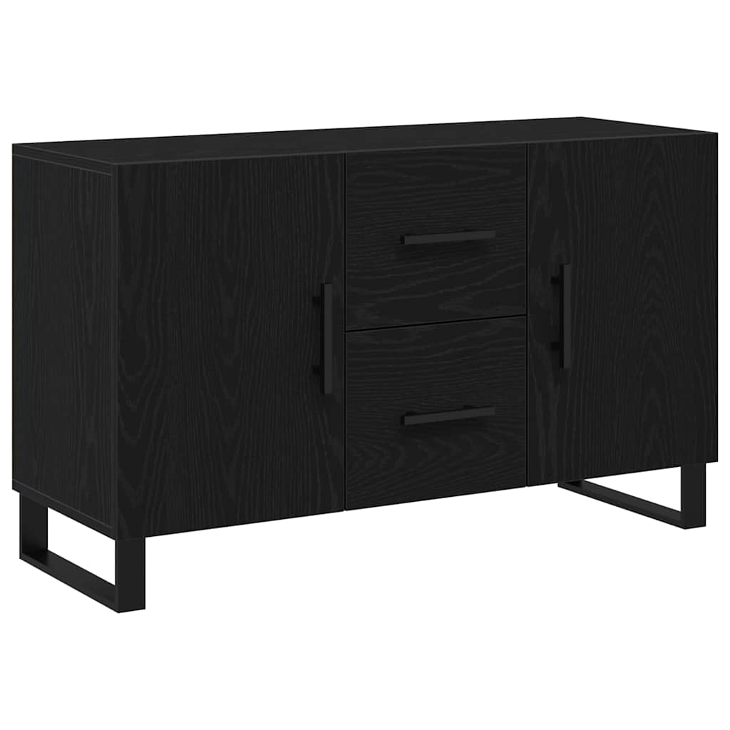 Sideboard in Black Oak Look 100 x 36 x 60 cm Engineered Wood