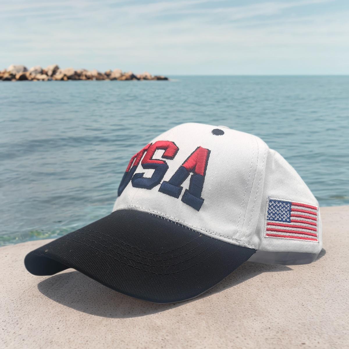 Casquette de Baseball en Coton pour Hommes Mode Été Adultes Femmes Hommes Broderie Drapeau Lettre USA Sport Extérieur Nouvelle Casquette Réglable Chapeaux Adjustable