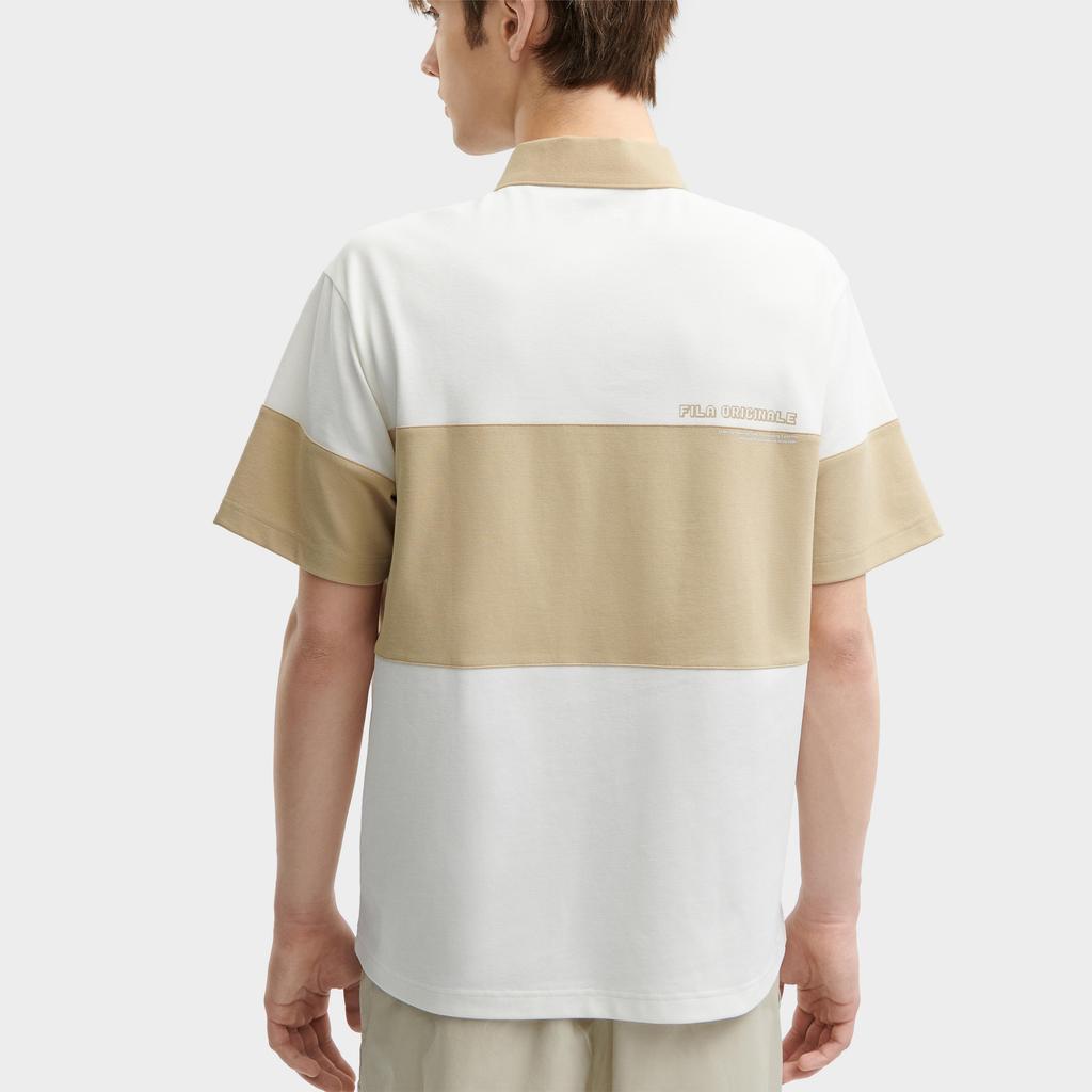 New FILA ORIGINALE Polo Shirt Men's Cloud White F11M429105FWT