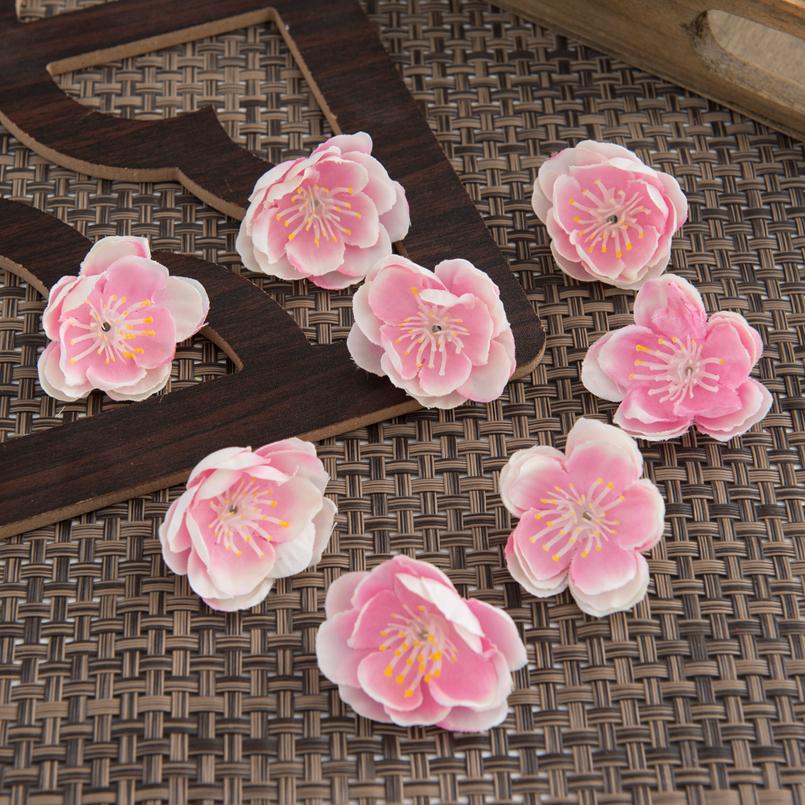 

50 шт. Шелковые цветки вишни Свадебные декоративные поделки Валентинов день Венки Домашний декор Сделай сам Скрапбукинг Подарки Коробка Искусственные цветы розовый