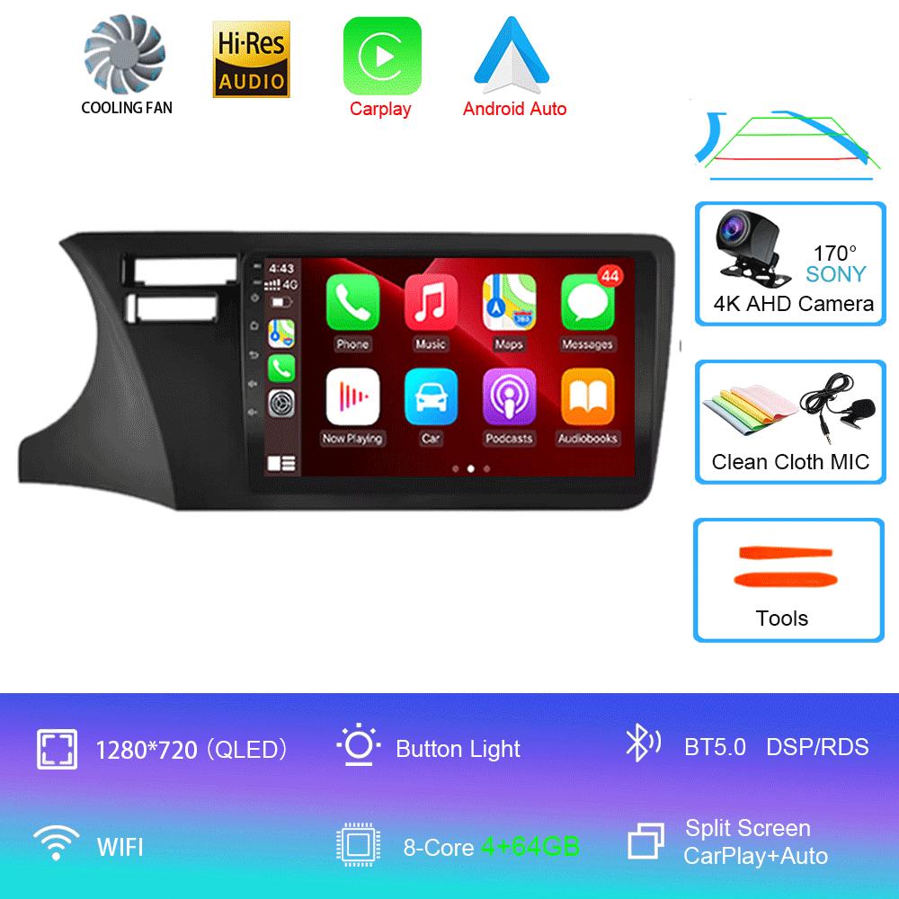 For Fit Honda City 2014 2015 2016 2017 Multimedia Stereo Android 14 Car Radio DVD Video Player Navigation GPS Left Hand Driving