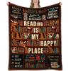 Book Printing Flannel Blanket Library Pattern Blanket Sofa Bedroom Nap Blanket Production Source