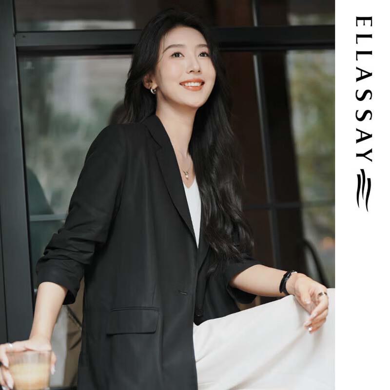 ELLASSAY Women's Lyocell Relaxed Fit Blazer