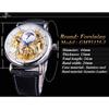 Forsining Erkek Moda Rahat İçi Boş Ay Evresi Oymalı İçi Boş Otomatik Mekanik Saat GMT1125-1-A