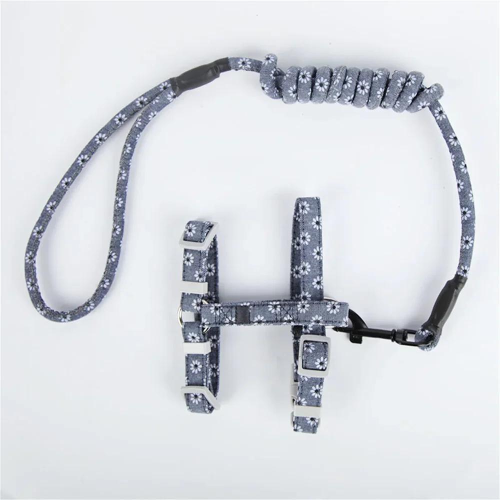 Japanese Style Pet Harness and Leash Adjustable Puppy Dog Cat Harnesses Gatos Productos Para Mascotas Sphynx Kitten Accessories