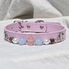 Adjustable Leather Pet Collar Detachable Dog Collar Exquisite Cat Collar  Puppy