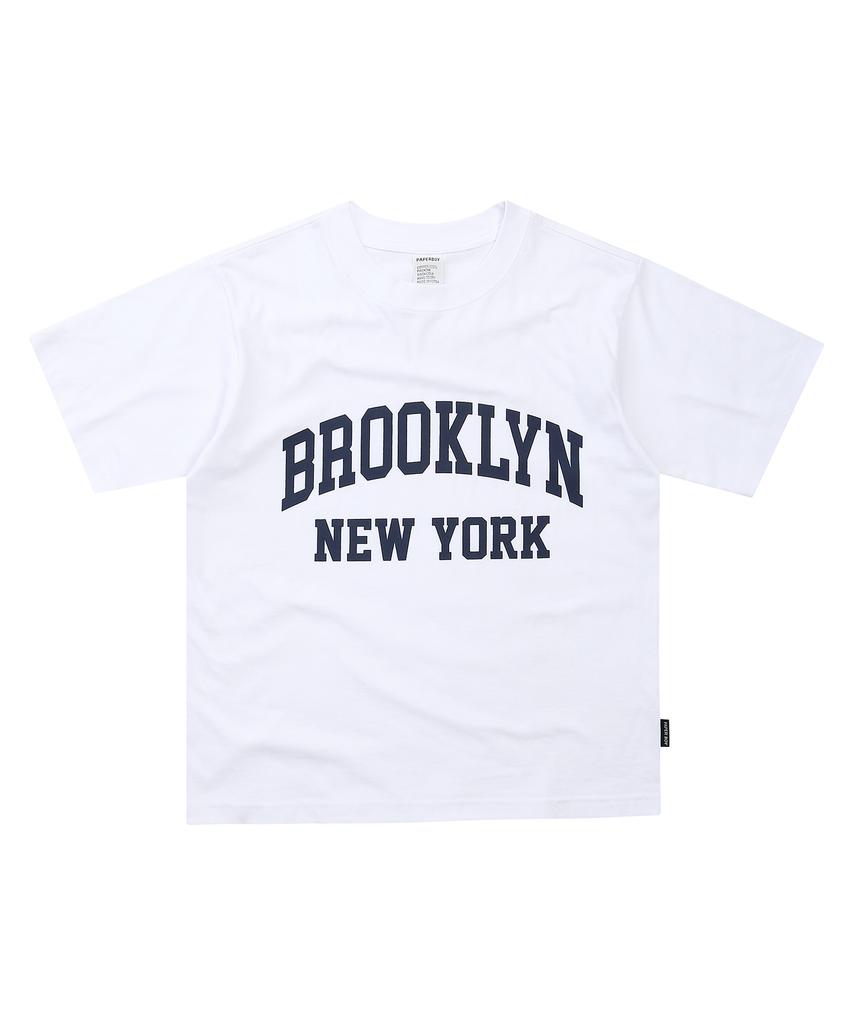 PAPERBOY Brooklyn New York Short Sleeve T-Shirt - White Melange