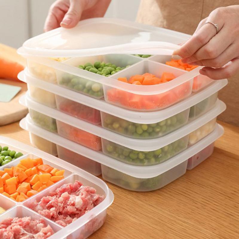 Food Fruit Storage Box Portable Compartment Refrigerator Freezer Organizers