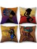 1pc African American Woman squareCushion cover Home Decor,RoomDecor, Bedroom Decor,Pillow cover