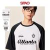 SPAO Herren Raglan-T-Shirt im amerikanischen College-Stil