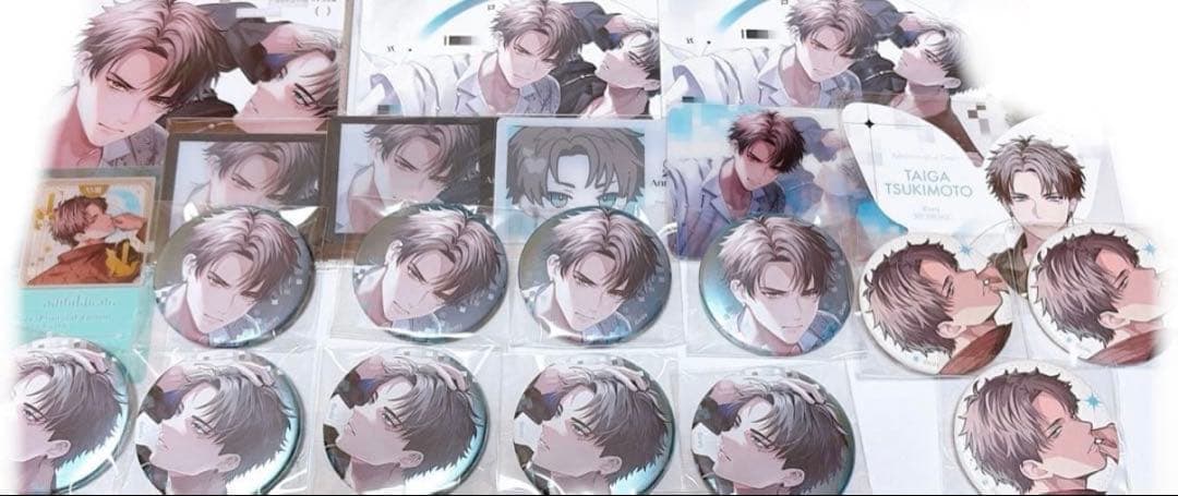 [USED] Bremai Tsukimoto Taiga Can Badge Clear Shikishi Clear Card Bonus Character Card