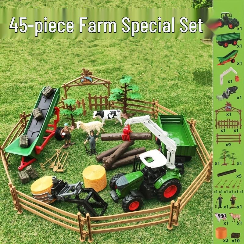 Children's Remote Control Harvester Tractor Toy - Educational Inertial Model for Kids 3+