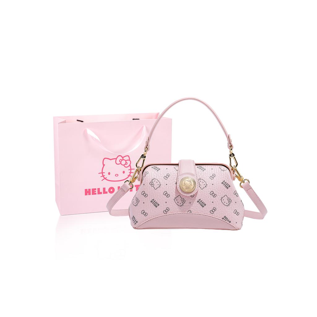 New Sanrio HelloKitty Hello Kitty PU Shoulder Bag, Crossbody Bag, Handbag Regular Women's Pink/Brown/Milk Tea SHHF41585