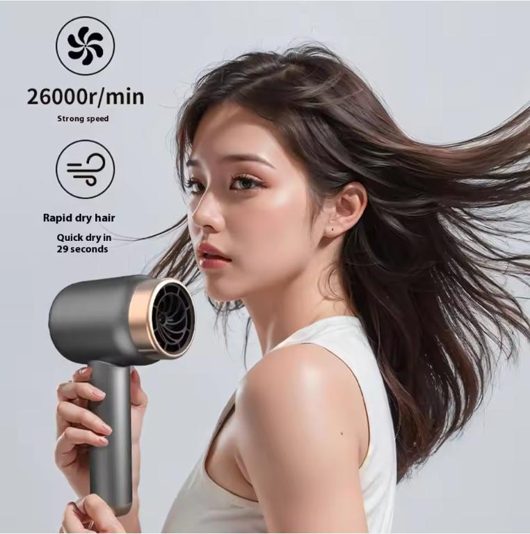 USB Charging Cordless Hair Dryer Travel Wireless Hair Dryer Home Rechargeable/Plug-In Negative Ion Hair Cold Portable Dormito