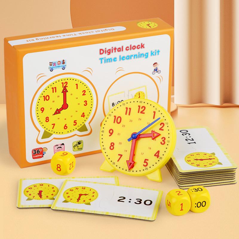 

Деревянные детские часы для раннего развития Уровень 1 и 2 Набор для изучения времени Учебные пособия Развивающие игрушки