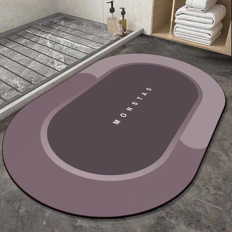Tappetino per Pavimento in Fango Diatomaceo Morbido di Lusso Leggero, Zerbino, Tappetino Antiscivolo per Bagno, Tappetino Assorbente per Piedi da Porta Bagno, Tappetino a Rapida Asciugatura