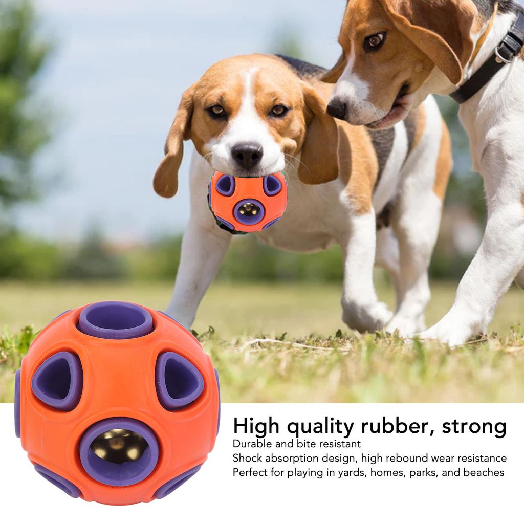 Dog Toy   Bite Resistant   Rubber Interactive Pet Food Dispensing Toy   with   Sound for Dogs Cats