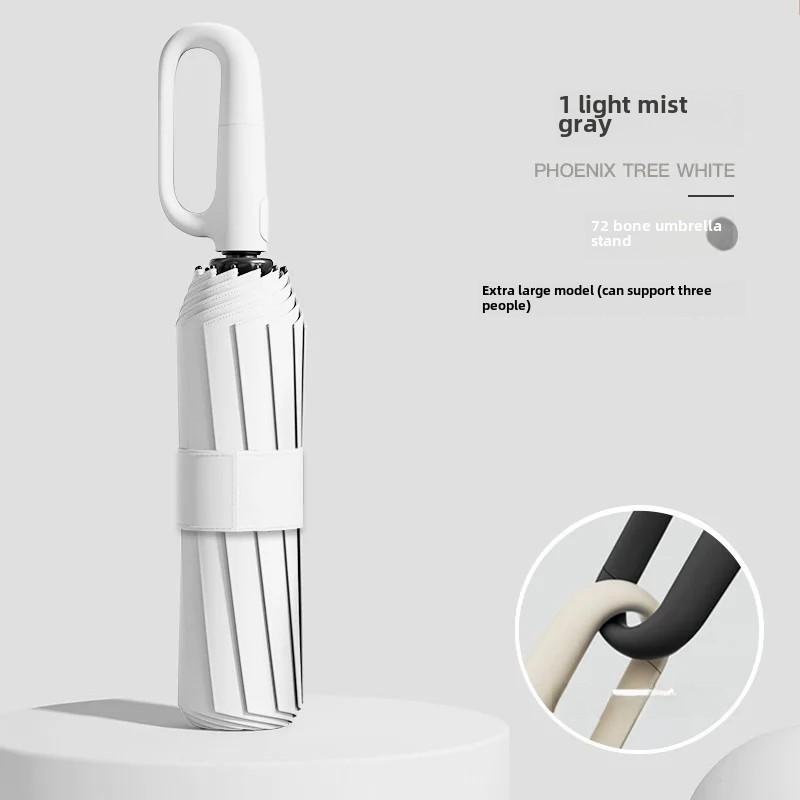 Automatic Folding Umbrella For Men Women Sun Rain Dual Purpose Umbrella Reverse Folding Feature