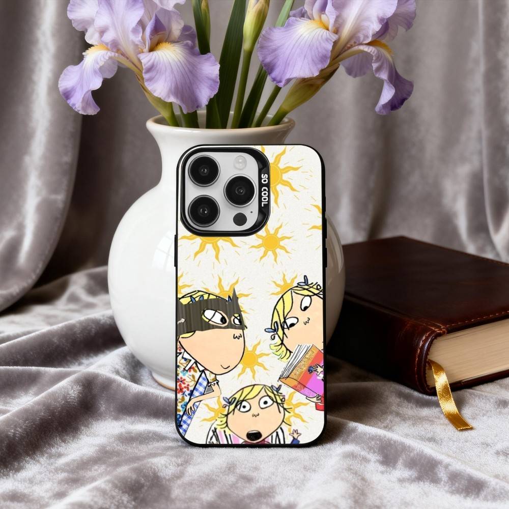 C-Charlie-E and L-Lola-A  Phone Case For iPhone17,16,15,14,13,12,11 Plus,Pro Max Candy Silver Plated Inside Cover