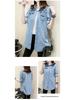 Women's Plus Size Slim Fit Mid-Length Denim Shirt - Long Sleeve Autumn Layer