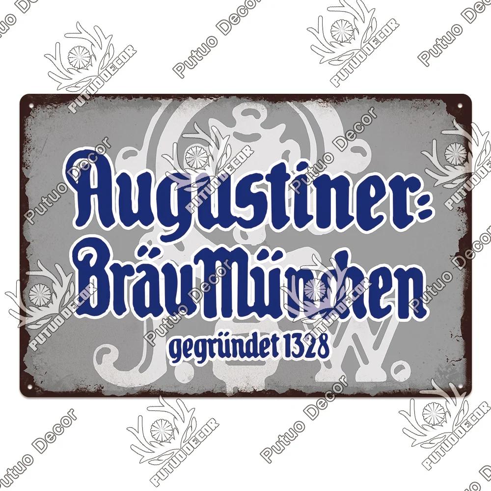 Putuo Decor Germania Beer Brand Metal Sign Plaque Metal Vintage Tin Sign pentru Bar Pub Man Cave Kitchen Club Bar Wall Decor Home