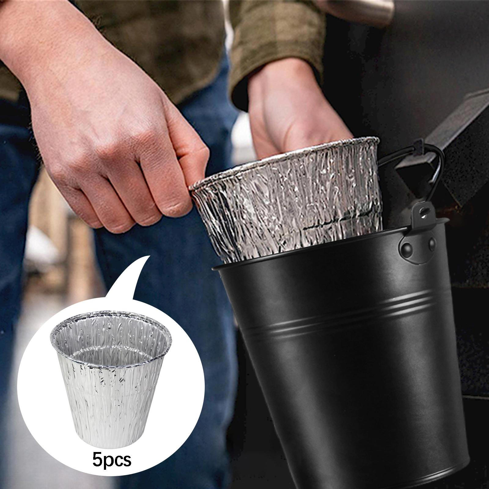 

5 Pieces Bucket Liners Drip Cup Pan for Grilling Replaces Grill Accessories Professional Easy