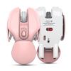 HXSJ Wireless Mouse 2.4Ghz 4 Button Rechargeable Photoelectric 1600Dpi Silent MousePink