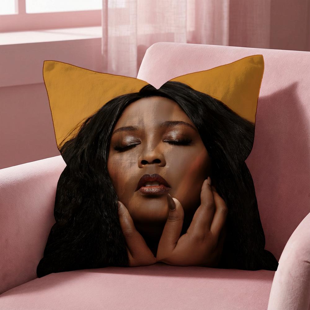 Lizzo Cushion Cover Multi-Scene Pillow Cover for Home & Car - Reversible, Soft & Durable for Daily Use
