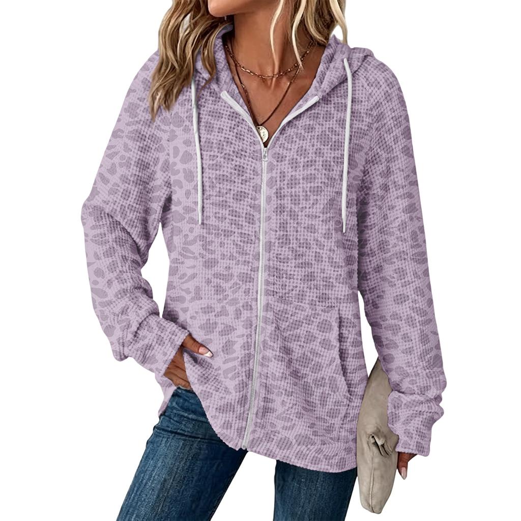 Damen Pullover mit Leopardenmuster, langärmlig, für den Herbst, Freizeitkleidung