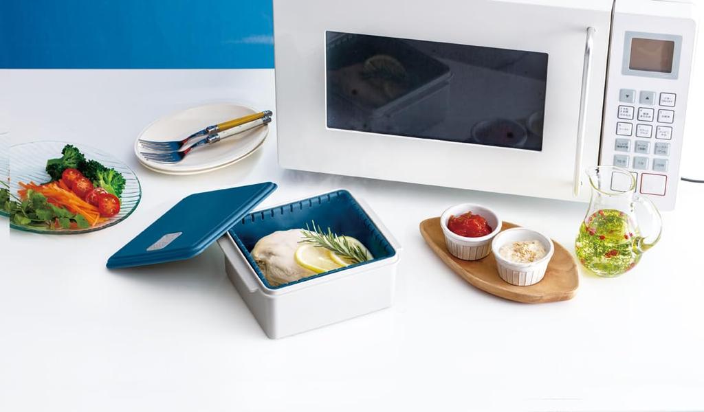 Skater Microwave Steam Cooking Storage Container M Gray UDY1ST-A