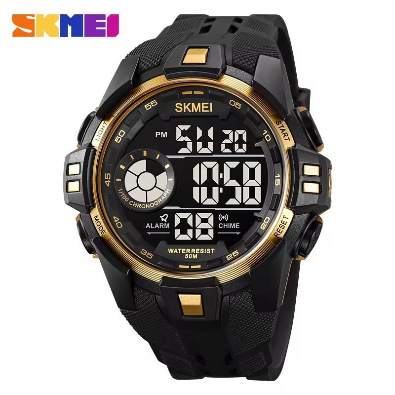 SKMEI 2123 Fashion Luxury Chronograph Alarm Week Display Sport Watch Shock Resistant Waterproof LED Digital Wristwatch for Men Skmei 2123