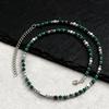 Vnox Stainless Steel Natural Stone Beaded Necklace for Men Women, Trendy Charm Choker, Bohemia 45-53cm Adjustable Length Jewelry