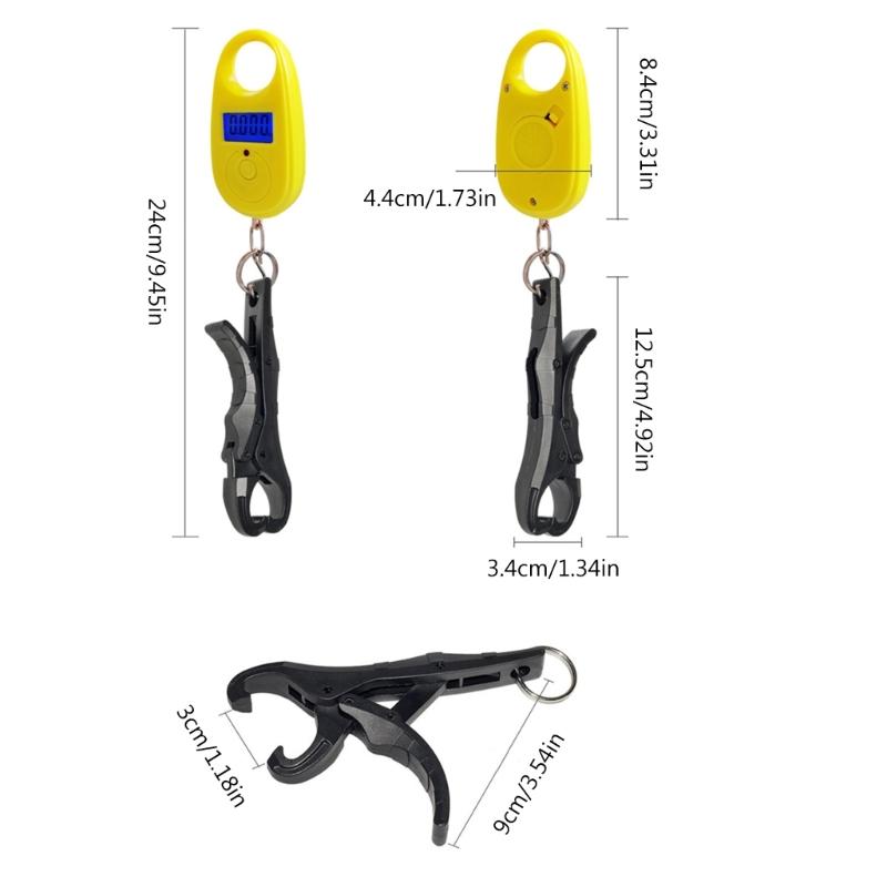 Fishes Lip Gripper with Digital Electronic Scales Pocket Hangings Fishing Scales