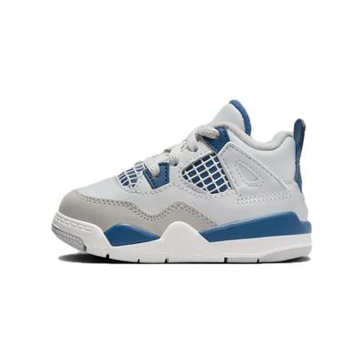 Air 4 Retro TD Military Blue 2024 Baby Sneakers White Off-White Neutral-Grey BQ7670-141