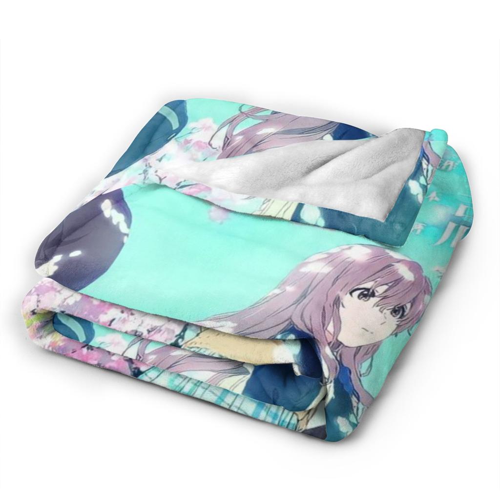 A Silent Voice Accessories Blanket Warm Cozy Fluffy  Throw Blankets for Bed 50x60 Inches Multi-size Bedspread