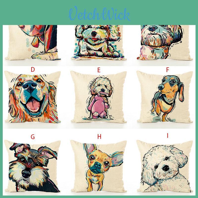 Süße Hundepillowcase Mit Süßem Hundemuster Für Sofa Und Wohnkultur