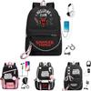 Mochila Grande de Temporada Stranger Things Recargable por USB para Niños