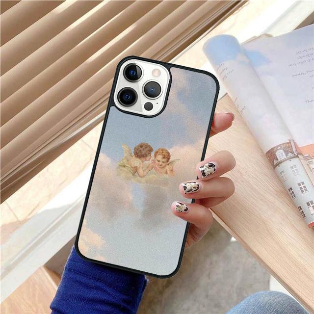 Anges Esthétique Esthétique Coque Coquille Pour iPhone 17 Air 15 16 14 13 12 Pro Max 11 Pro Max Plus Housse de Téléphone