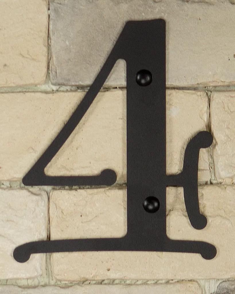 Metal Number Zero 170x145mm Black for Door Apartment House Address Sign