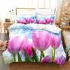 Tulip Quilt Cover 220x240 Duvet Cover Set Double bed 200x200cm 3D Flower King Bedding Sets Twin Size 3PCS 2PCS Single 140x210