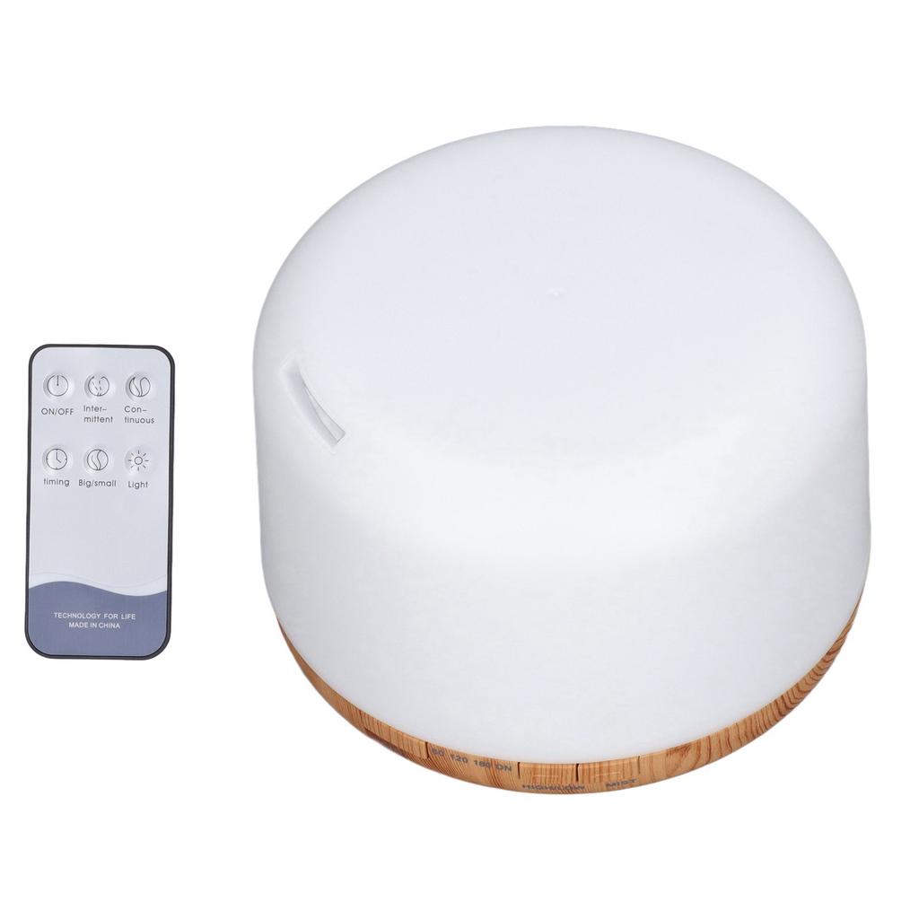 Diffuser Humidifier Remote Control Night Light Wood Grain Aromatherapy Humidifier 500ml 100‑240V