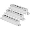 3Pcs Single Pickup Cover Brass 48mm/50mm/52mm Musical Instrument Accessories for ST SQ Electric Guitar Argent
