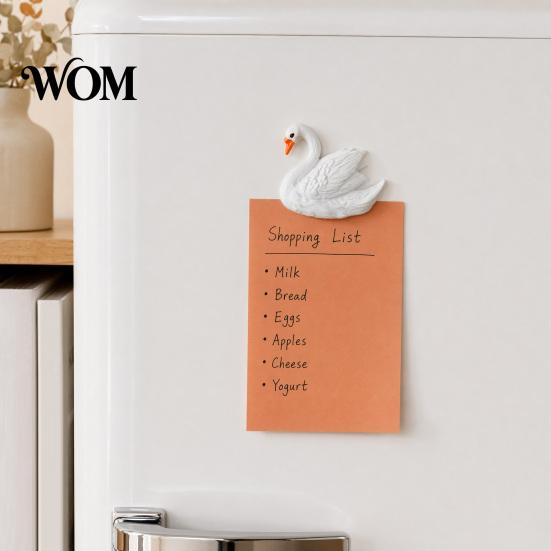 Swan Shape Decor Couple Refrigerator Magnet, 3D Resin Fridge Heavy Duty Magnets Decorative Magnet for Whiteboard Locker Door