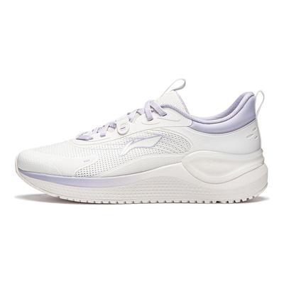 Li Ning Easy Fit V2 Weich Elastisch Atmungsaktiv Stoßdämpfend Langlebig Low Top Freizeit Laufschuhe Damen Sneaker Weiß Lila ARSU002-1