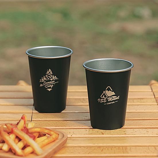 Yousheng 350ml Coffee Cup Heat Resistant Large Capacity Paint Treatment Stainless Steel Camping Milk Beer Cup Outdoor Supplies