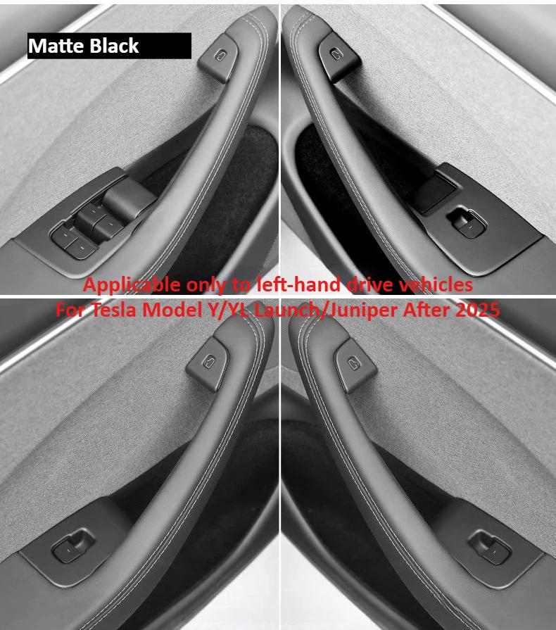 ABS Window Glass Lift Button Sticker for Tesla Model Y/YL Launch/Juniper 2025 Up Panel Switch Cover Decorative Car Accessories
